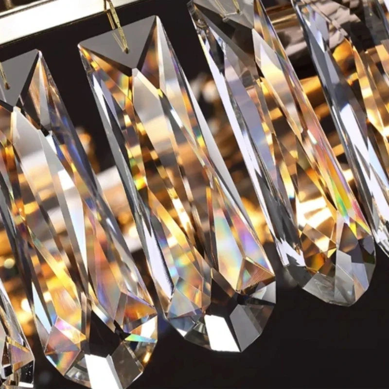 Gold Crystal Chandelier: Luxury Lighting for Dining Living Bedroom Kitchen Island