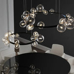 Glass Ball LED Chandelier: Modern Nordic Style for Living, Dining, Kitchen, Study