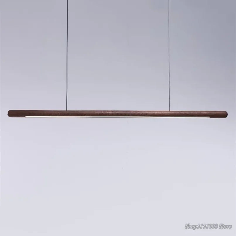 Wood Pendant Light: Modern Kitchen Dining Lamp, Office Chandelier, Island Ceiling Fixture
