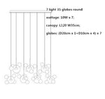 Modern Clear Glass Globe LED Pendant Light - Micky Copper Hanging Lamp