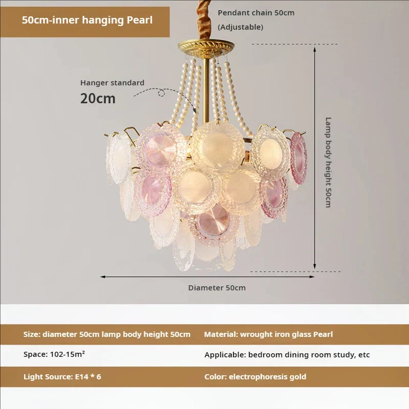 Modern Crystal Pearl Chandelier for Living Room, Bedroom, Dining Room