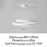 Round Spiral Chandelier in Black/White For Living Dining Kitchen Room Lighting Fixtures