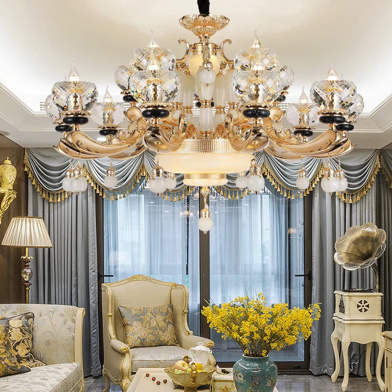 Luxe Crystal Chandelier for Bedroom, Living Room, and Dining Room
