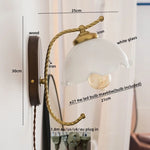 Iron Glass LED Wall Lights Modern Bedside Lamp 4w Bulb for Bathroom Bedroom Living Room