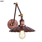 Rustic Iron LED Wall Sconce, Industrial Vintage Long Arm Stair Light Fixtures