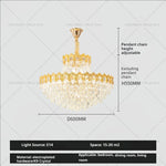 Luxury Crystal Chandelier: Elegant Lighting Solution for Living Room, Lobby, and Restaurant