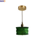 Green Glass LED Pendant Light - Nordic Modern Hanging Lamp