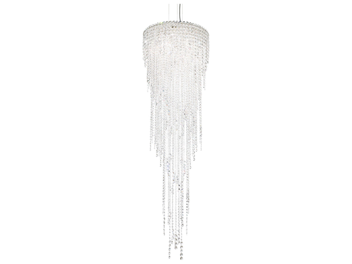Schonbek Chantant 5-Light Stainless Steel Crystal Pendant