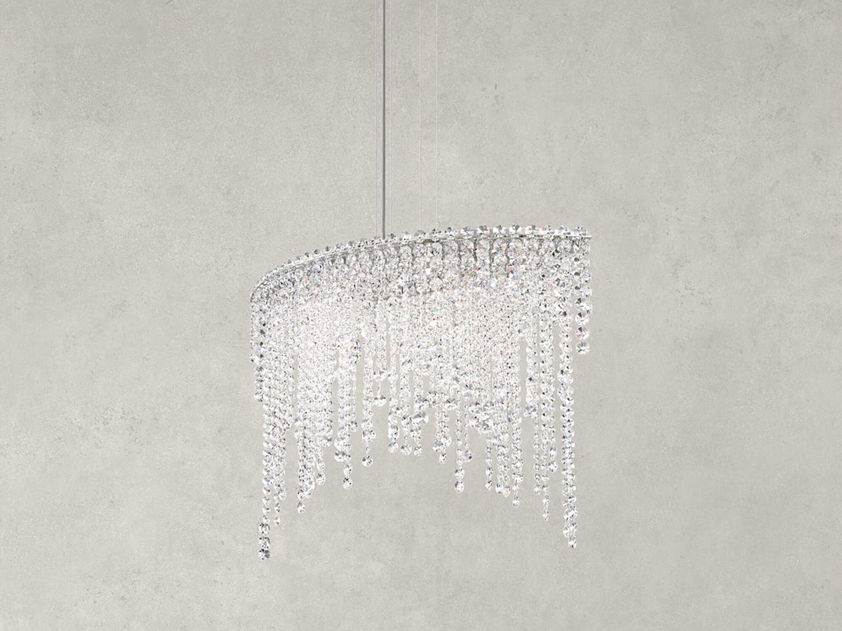 Schonbek Chantant 6-Light Stainless Steel Crystal Island Pendant