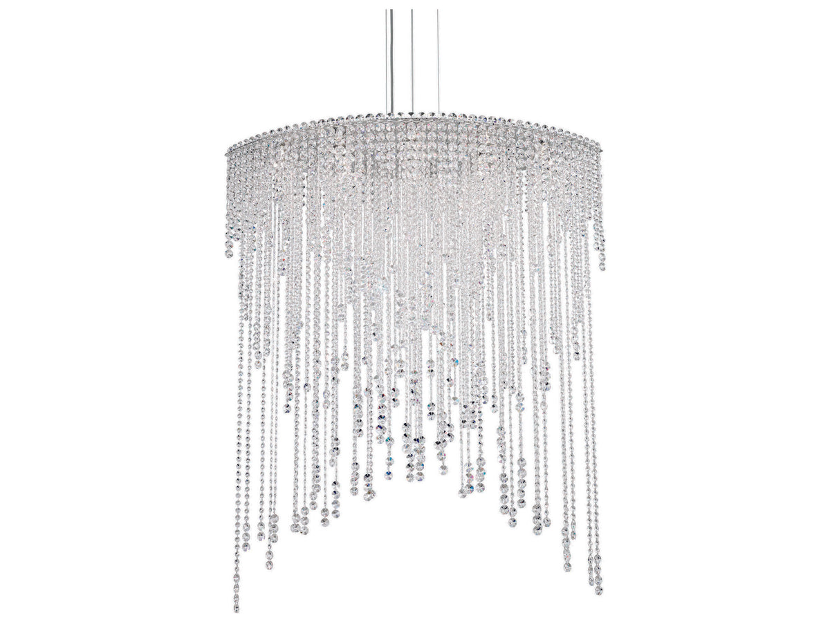Schonbek Chantant 8-Light Stainless Steel Crystal Island Pendant