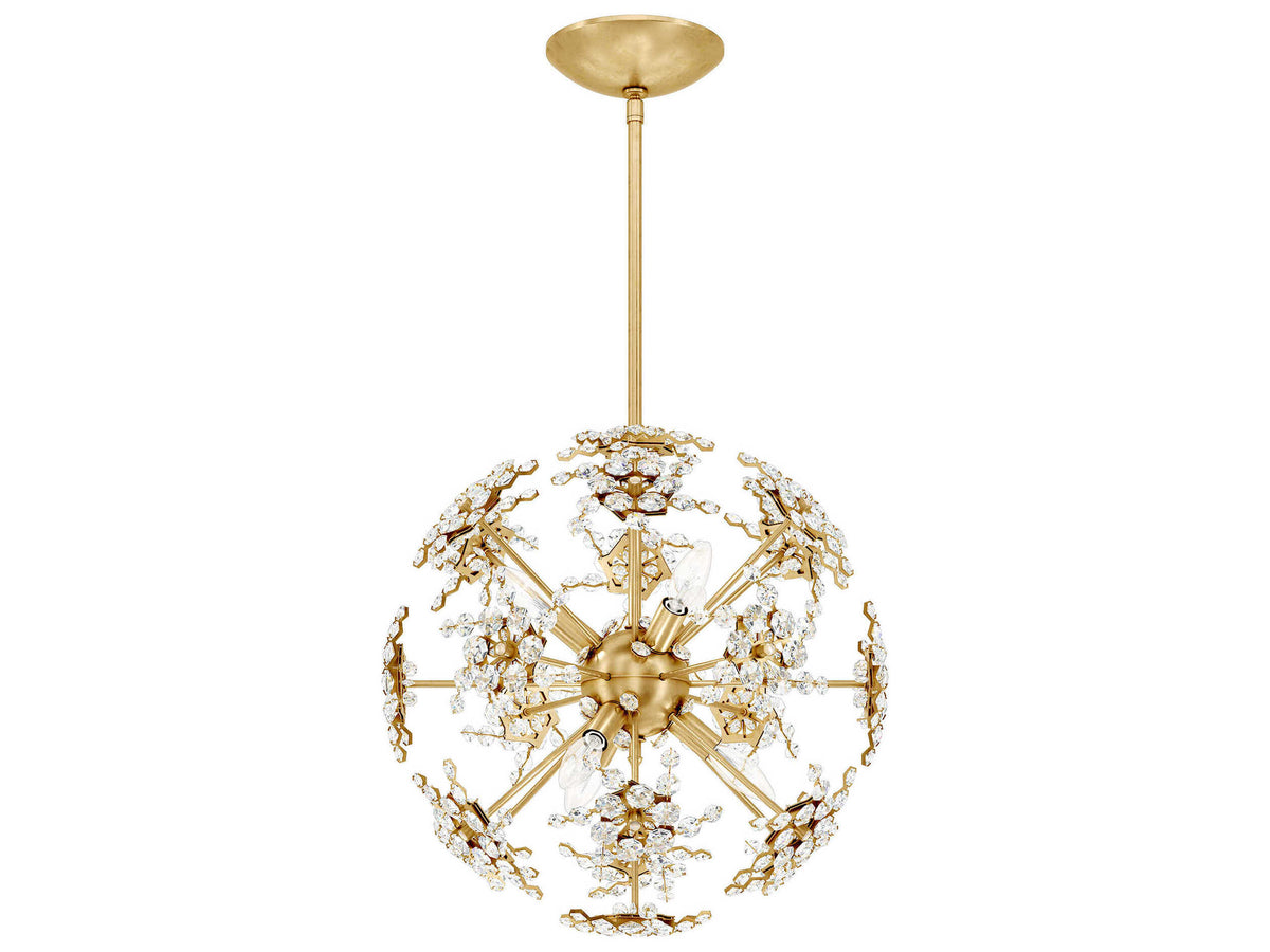 Schonbek Esteracae 6-Light Gold Crystal Sputnik Pendant
