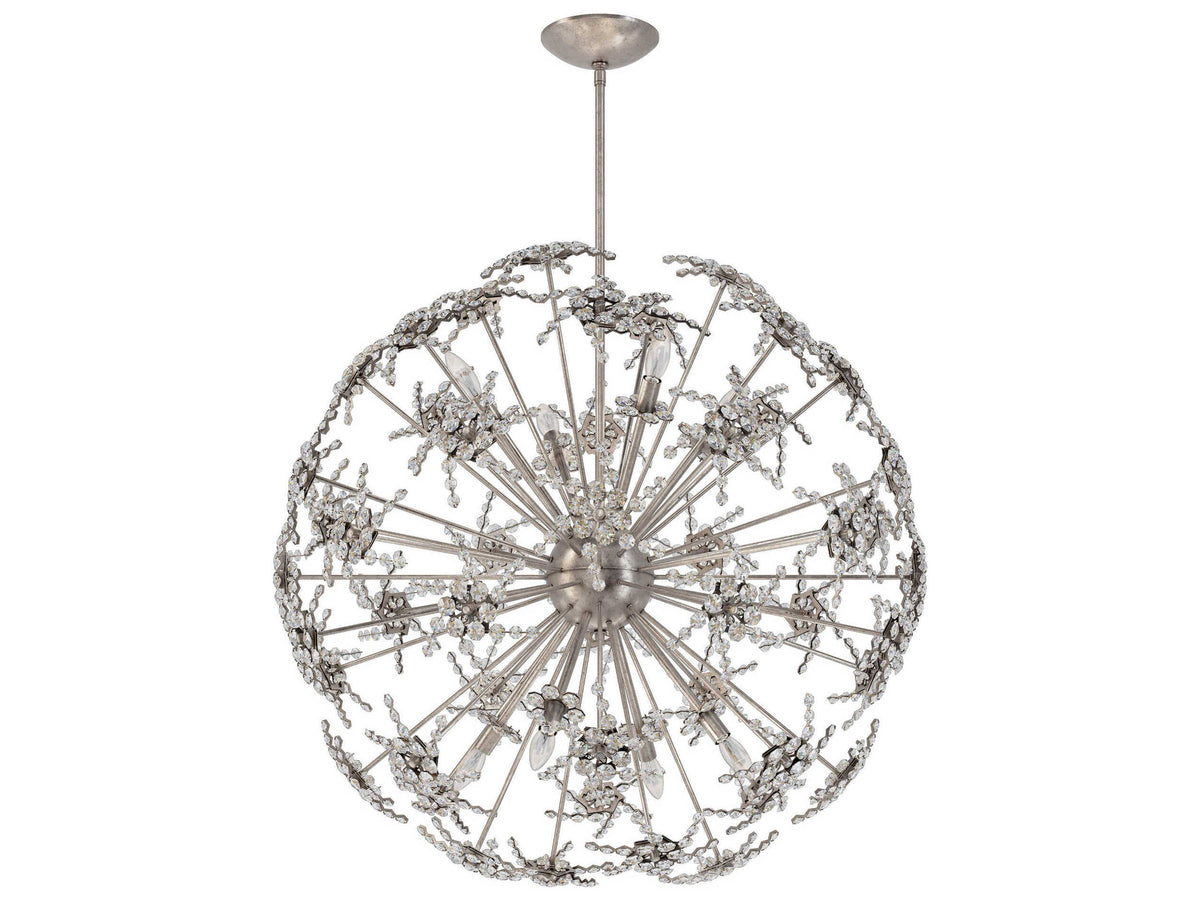 Schonbek Esteracae 8-Light Silver Crystal Sputnik Pendant