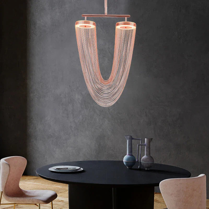 LED Aluminum Ceiling Chandelier Lighting Hanging Lamps for Foyer
