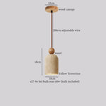 Yellow Travertine Stone LED Pendant Lamp - Vintage Hanging Lighting