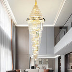 Modern Crystal Duplex Villa Chandelier for Luxury Living Room