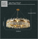 Crystal LED Chandelier for Luxurious Living & Dining Spaces