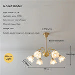 Elegant Flower Chandelier - Modern Retro Medieval Style for Living Room Dining Bedroom