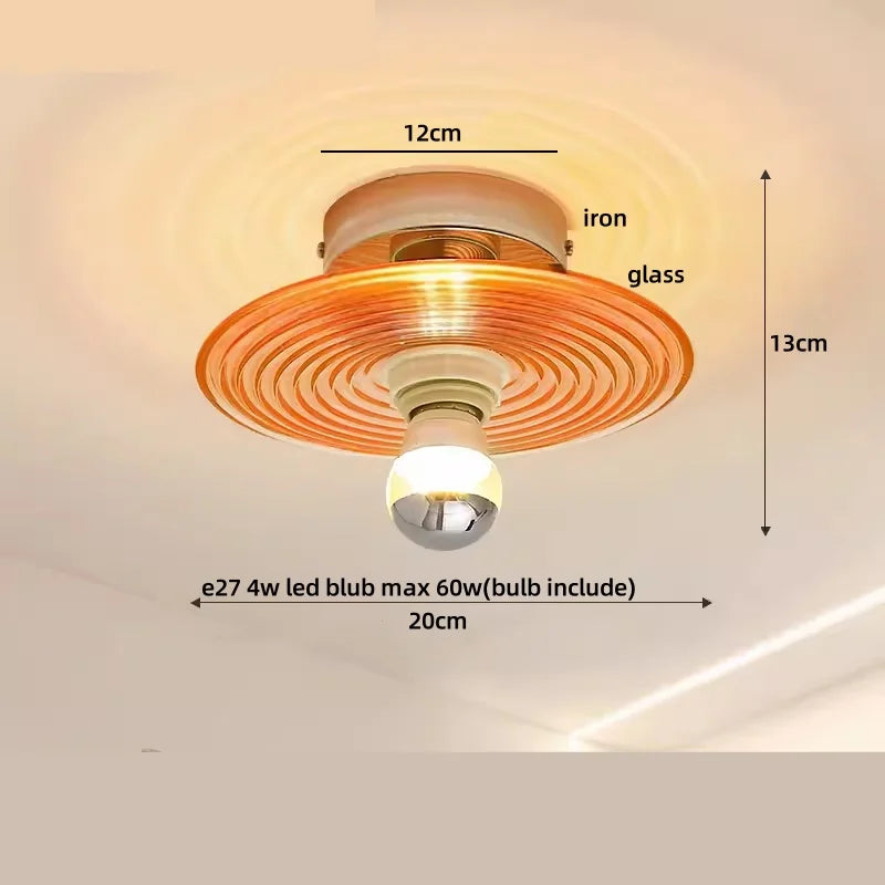 Crystal Glass LED Ceiling Lamp Modern Luxury Interior Lighting Fixture