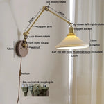 LED Wall Light Walnut Copper Modern Style Hallway Bedroom Living Room