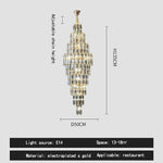 Crystal Loft Pendant Light: Sleek Spiral Staircase Chandelier