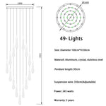 LED Crystal Chandelier for Home Decor & Lighting - Modern & Elegant Ceiling Light