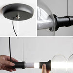 Modern Glass LED Pendant Light for Living and Dining Room Bedroom Chandelier