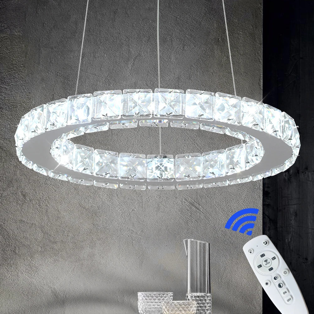 Crystal LED Pendant Chandelier for Home Décor - Modern Art Fixture