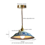 Afralia™ Cyan Ceramic LED Pendant Light for Loft Cafe Bar Decor