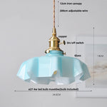 Yellow Glass Wire LED Pendant Light Modern Home Decor Nordic Hanging Lamp