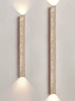 Retro Stone Wall Lamp: Japandi Long Sconces for Cozy Living Spaces