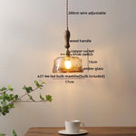 Wood Copper LED Pendant Light - Nordic Hanging Lamp for Bedroom Dining Hallway