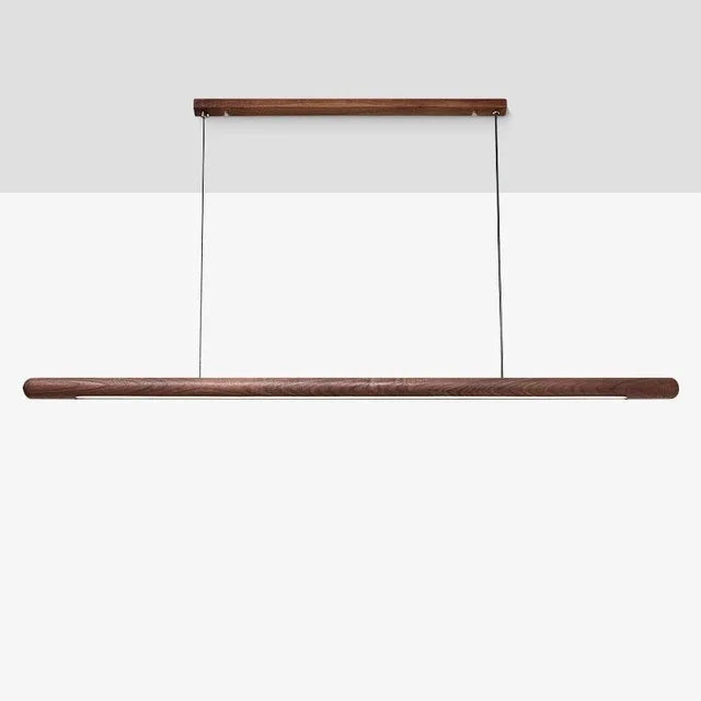 Walnut Pendant Lamp 220cm Solid Wood LED Dining Room Light Luxurious Living Room Light