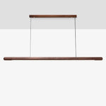 Walnut Pendant Lamp 220cm Solid Wood LED Dining Room Light Luxurious Living Room Light