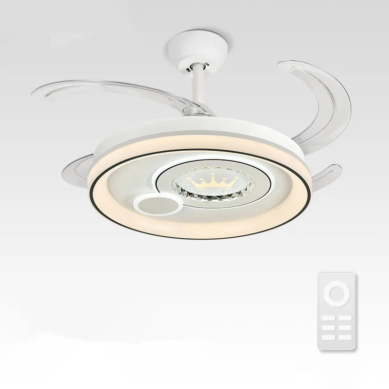Dimmable Smart Bedroom Ceiling Fan Light with Remote Control