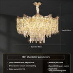 Tassel Crystal Chandelier: Postmodern Luxury Lamp for Living Room, Bedroom, and Restaurant