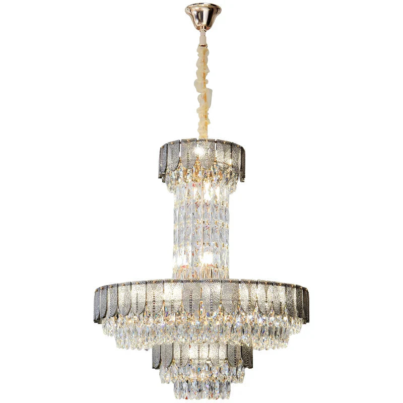 Crystal Chandelier: Postmodern Multi-layer Luxury for Living Room, Hotel Lobby, and Villa