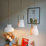 White Ceramic LED Pendant Light for Living Room Kitchen Bedroom