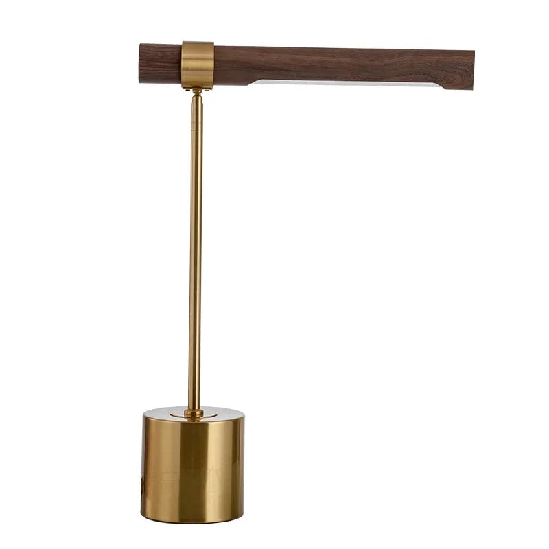Wood Grain LED Desk Lamp for Hotel Art Decoration & Study