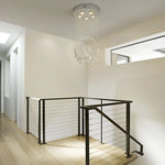 Crystal Ring Pendant Chandelier: Modern Ceiling Light for Living & Dining Room