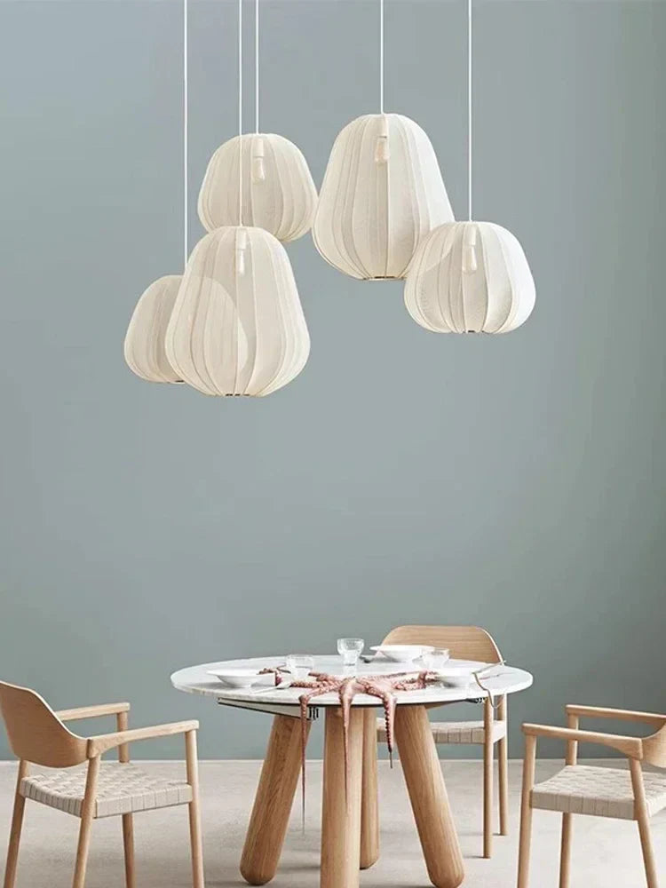 Nordic Fabric Chandelier Pendant Lights for Living Room Bedroom Stair Decor