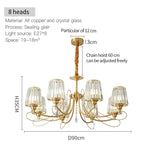 Bronze Villa All Copper Chandelier - Modern Light Luxury for Living Room