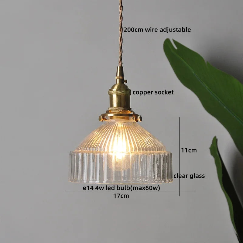 Clear Glass LED Pendant Light | Nordic Hanging Chandelier for Kitchen, Living Room