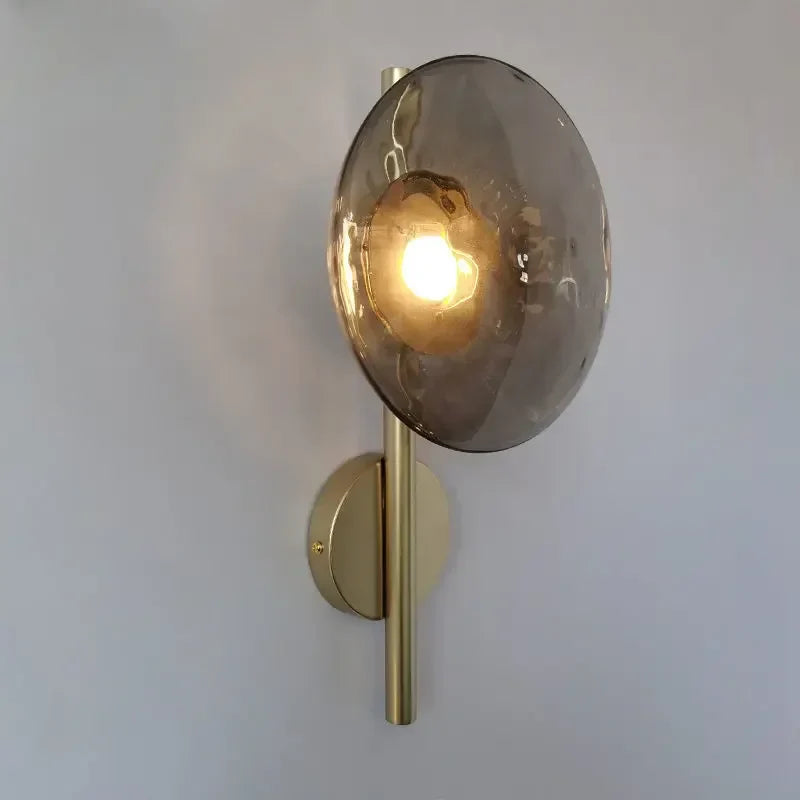 LED Glass Wall Sconce for Living Room Background Lighting