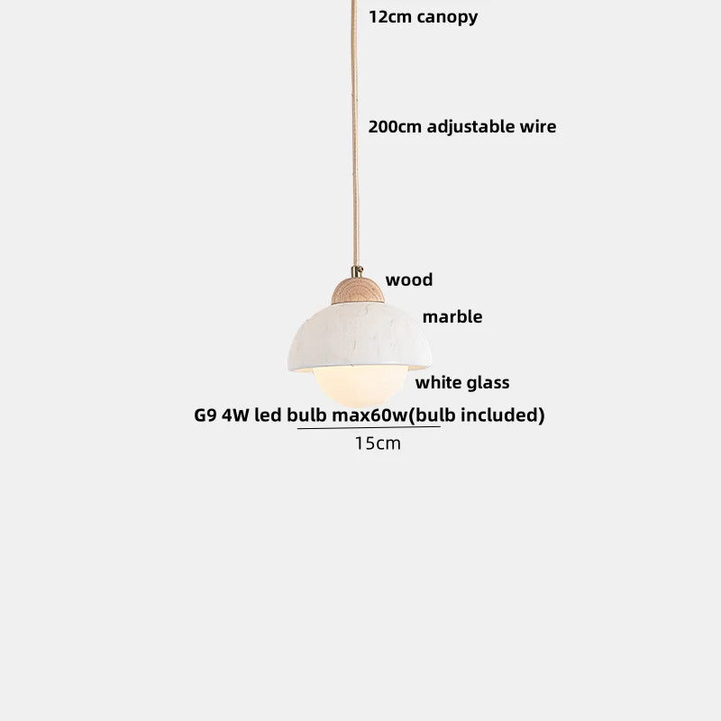 3D Printed Ball LED Pendant Light for Home Decor and Kitchen Lighting
