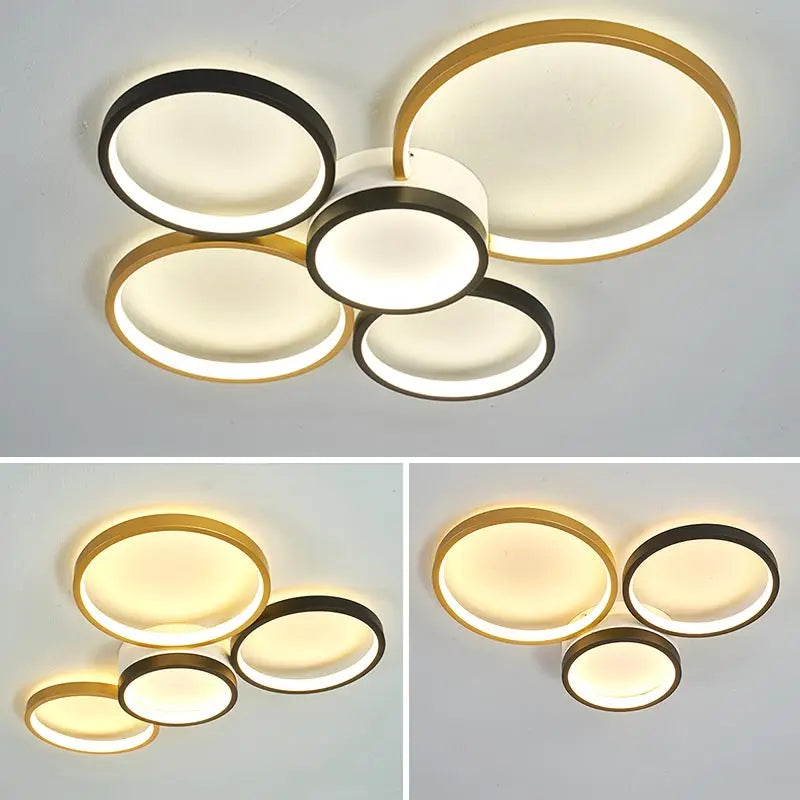 LED Ceiling Chandelier Remote Control Living Room Bedroom Kitchen Lamp White
