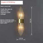 Crystal Copper Wall Lights: Postmodern Luxe Bedroom & Living Room Lighting