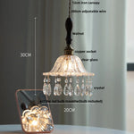 Afralia™ Crystal Glass LED Pendant Lamp: Modern Luxury Interior Lighting for Home Decor