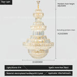 Crystal Chandelier: Villa High Living Room Luxury Lighting