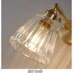Clear Glass Copper Knob LED Wall Lights | Modern Nordic Design