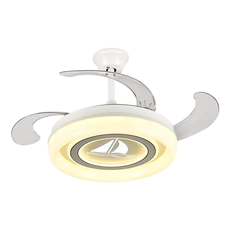 Modern Minimalist LED Ceiling Fan Light with Remote Control